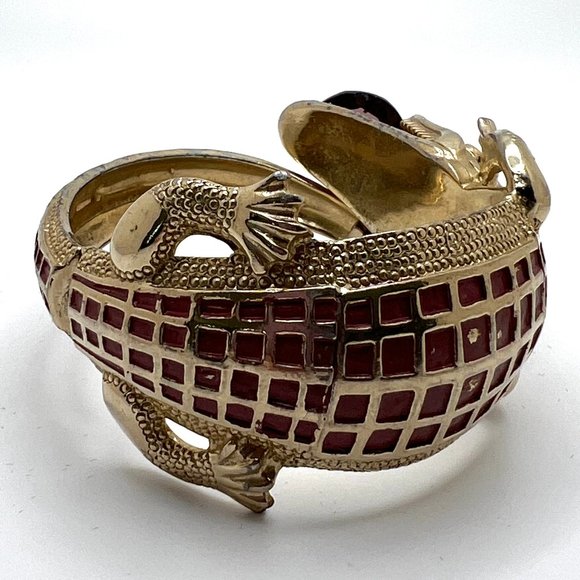 Kafin, New York Vintage Alligator Clamper Bracelet - Picture 5 of 7